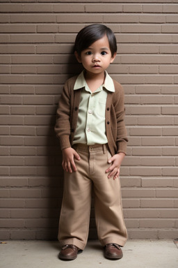 Indonesian infant boy with  brown hair