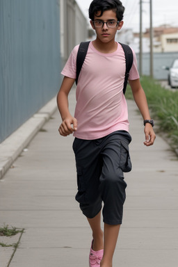 Colombian teenager boy with  black hair