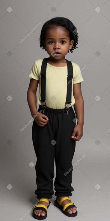 Jamaican infant boy with  black hair