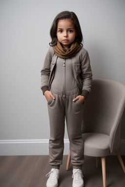 Colombian child female with  brown hair