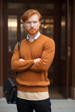 Macedonian adult male with  ginger hair