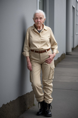 Icelandic elderly female with  black hair