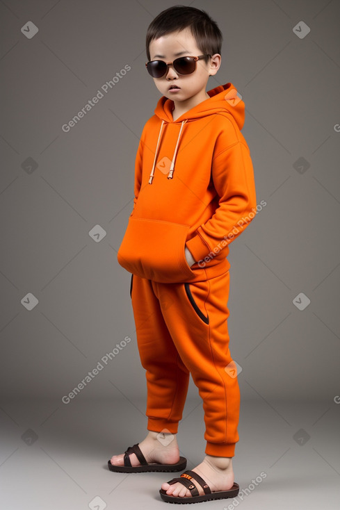 Chinese infant boy with  brown hair