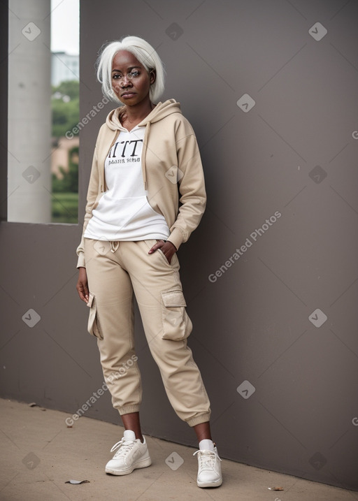 Ugandan adult female with  white hair