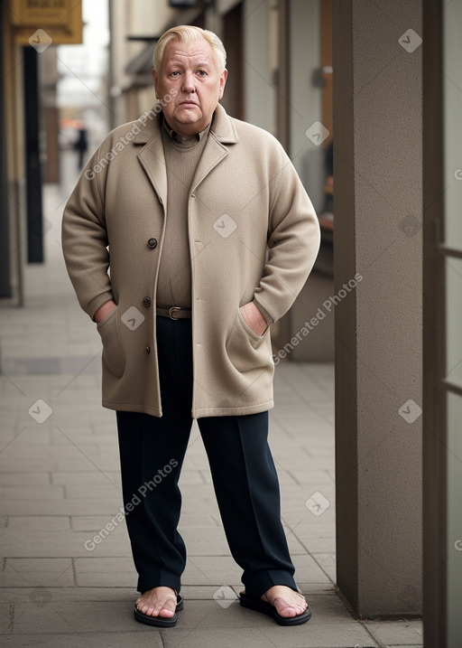 Belgian elderly male with  blonde hair