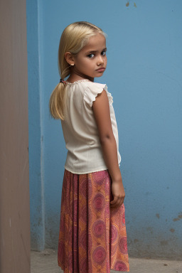 Honduran child female with  blonde hair