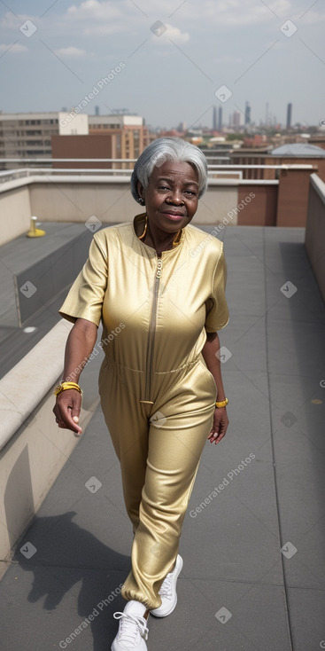 Togolese elderly female with  gray hair