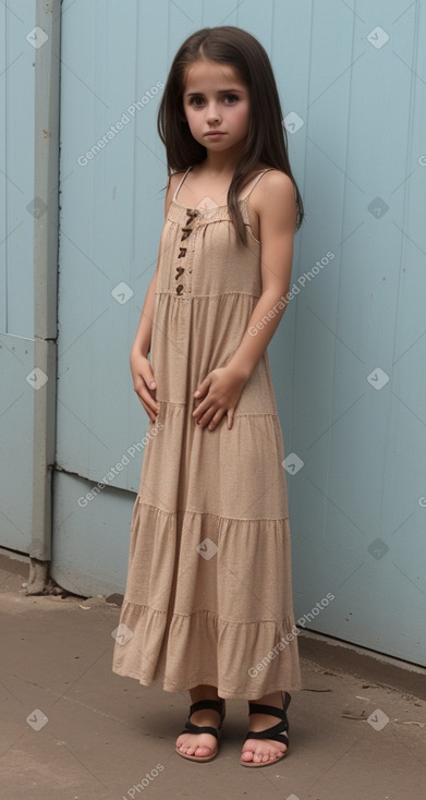 Argentine child girl with  brown hair