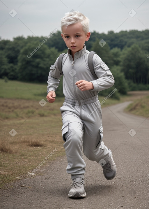 Child male with  gray hair