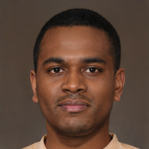 Neutral latino young-adult male with short  brown hair and brown eyes