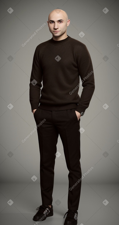 Romanian young adult male with  brown hair