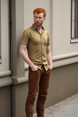 Romanian adult male with  ginger hair