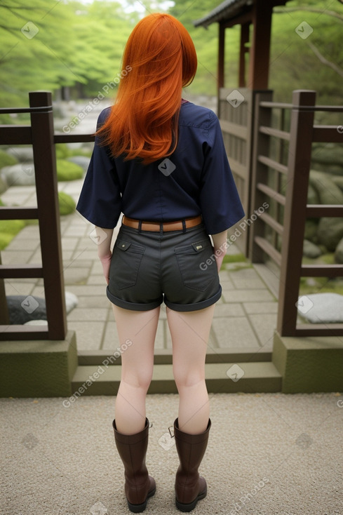 Japanese adult female with  ginger hair