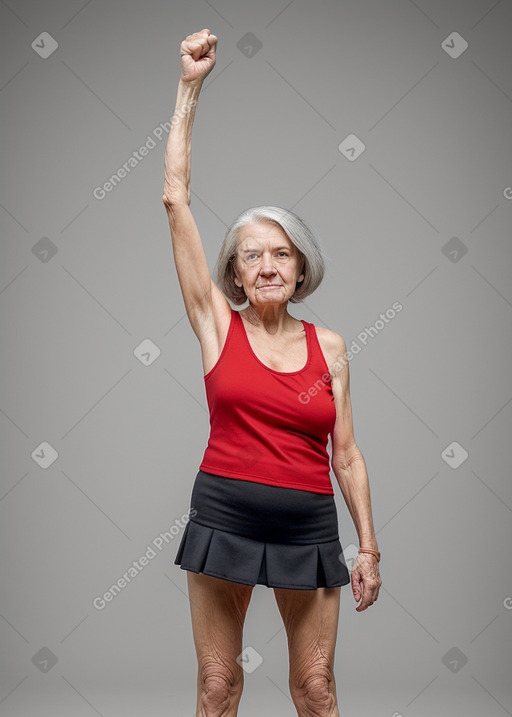 Belgian elderly female with  gray hair