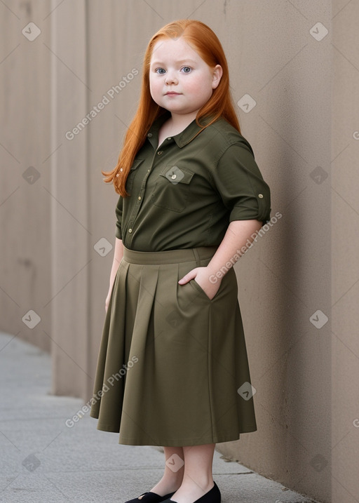 Peruvian child girl with  ginger hair