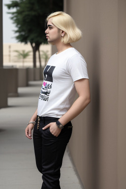 Kuwaiti adult non-binary with  blonde hair