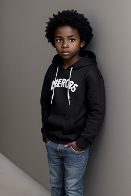 African american child boy with  black hair