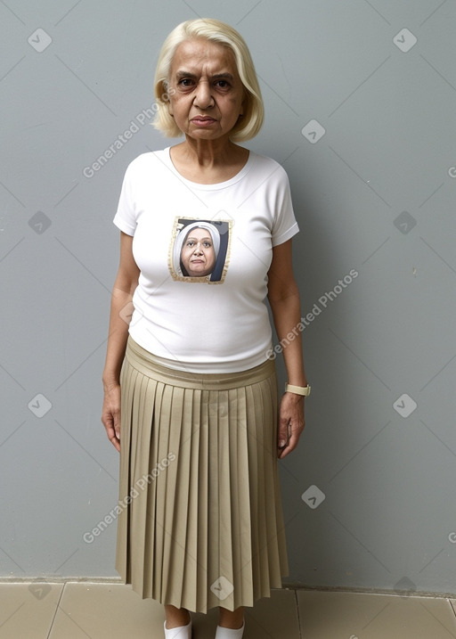 Bahraini elderly female with  blonde hair