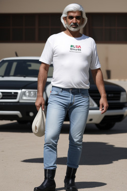 Emirati middle-aged male with  white hair