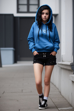 Albanian teenager female with  black hair