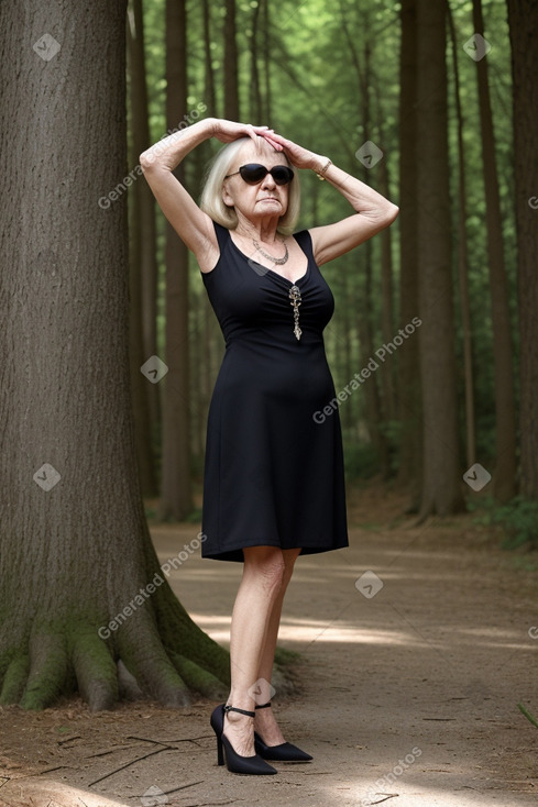 Russian elderly female with  blonde hair