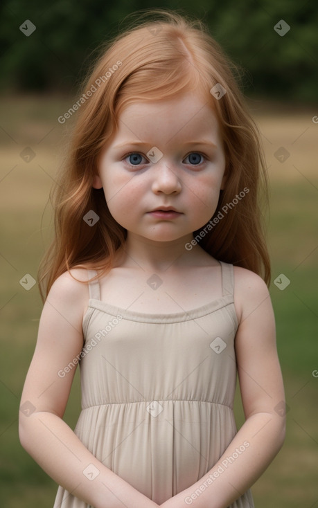 Danish infant girl with  ginger hair