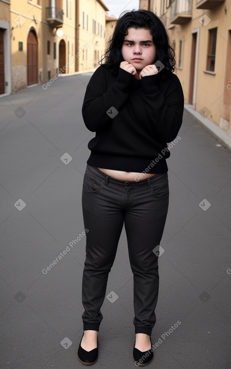 Italian teenager boy with  black hair