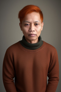 Nepalese 45 years non-binary with  ginger hair