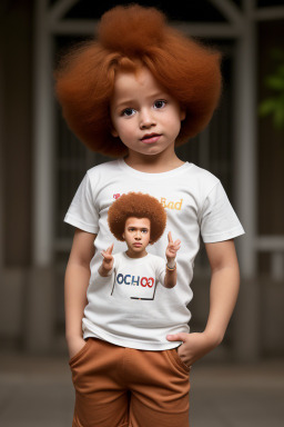 Peruvian infant boy with  ginger hair