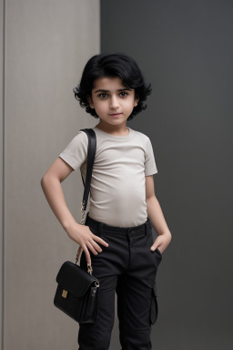 Azerbaijani child boy with  black hair