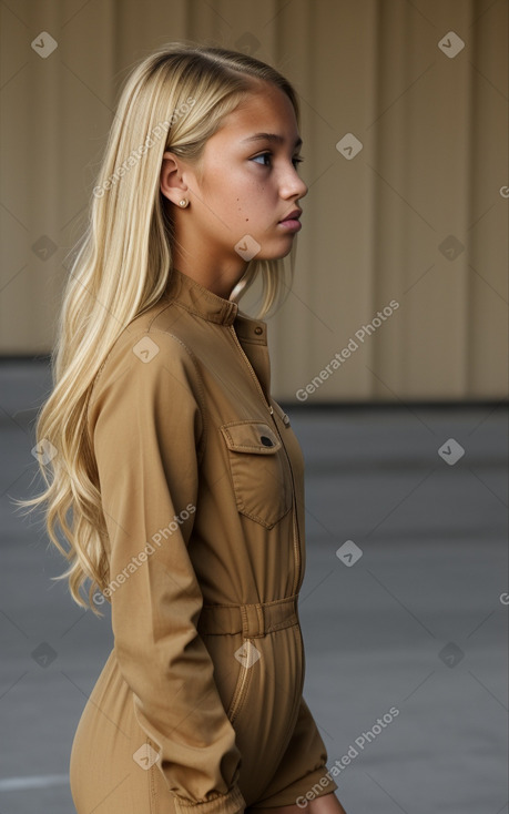 Teenager girl with  blonde hair