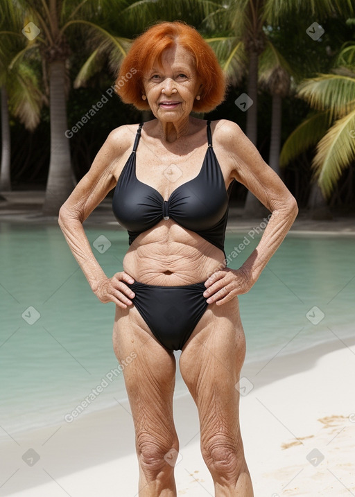 Elderly female with  ginger hair