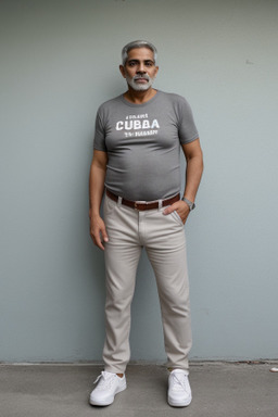 Cuban middle-aged male with  gray hair