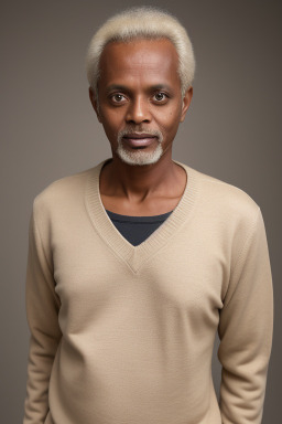 Ethiopian 45 years male with  blonde hair