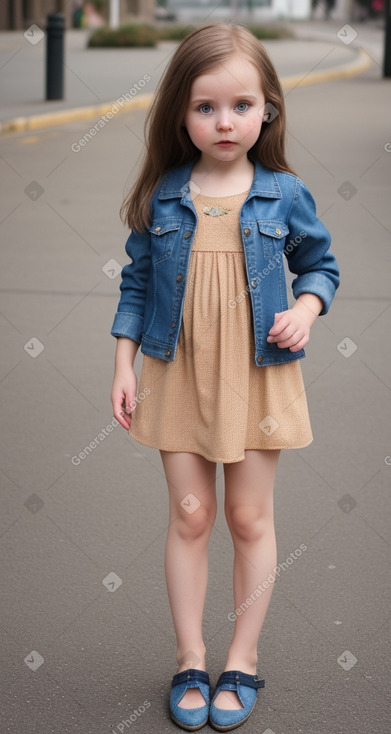 Latvian infant girl with  brown hair