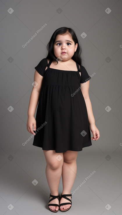 Puerto rican infant girl with  black hair