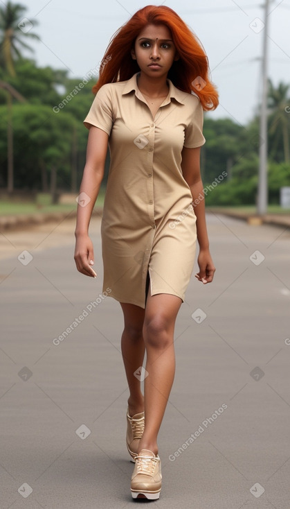 Sri lankan adult female with  ginger hair