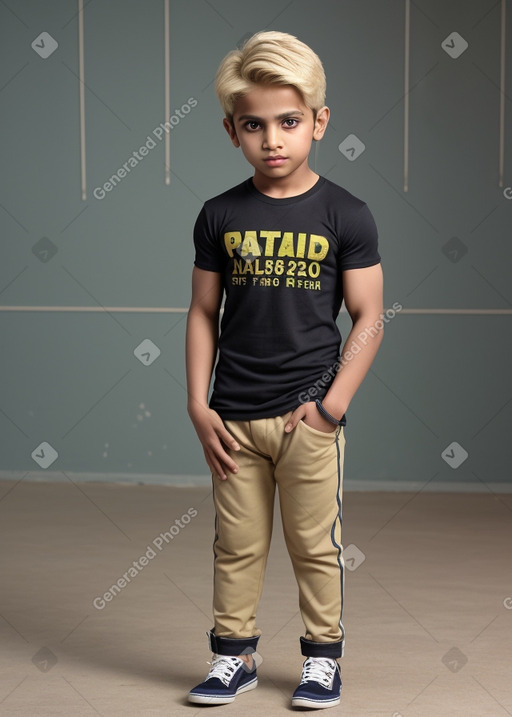 Pakistani child boy with  blonde hair