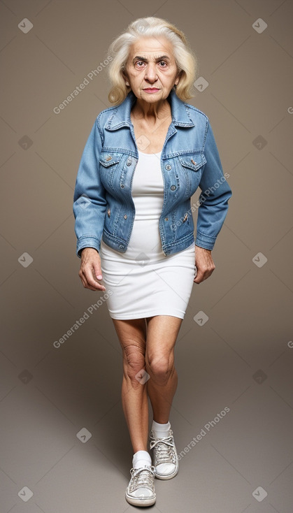 Lebanese elderly female with  blonde hair