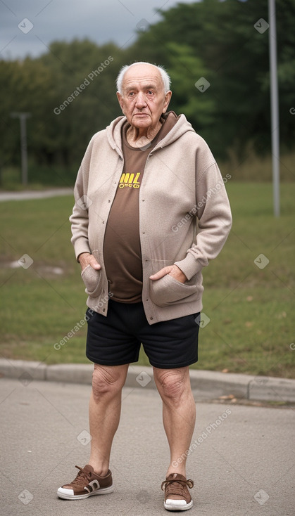 Macedonian elderly male with  brown hair