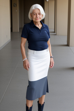 Brazilian elderly female with  white hair