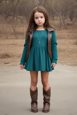 South african child female with  brown hair