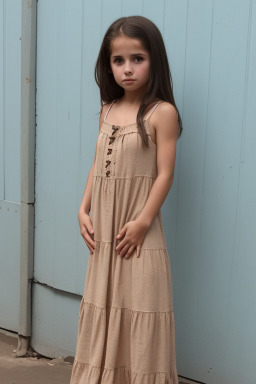 Argentine child girl with  brown hair