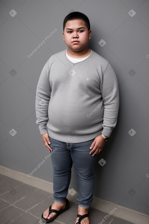 Indonesian teenager boy with  gray hair