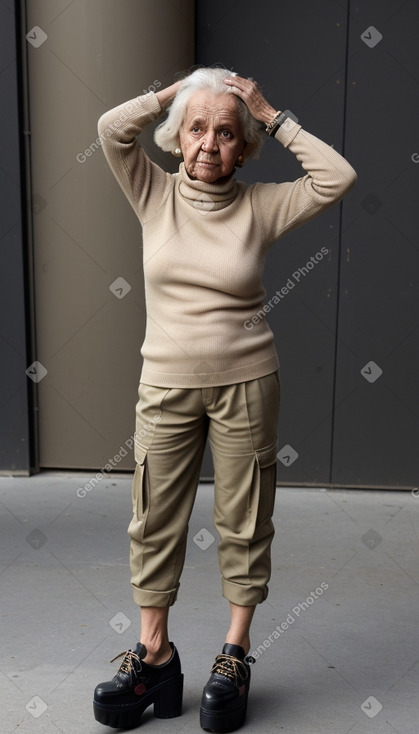 Yemeni elderly female with  blonde hair