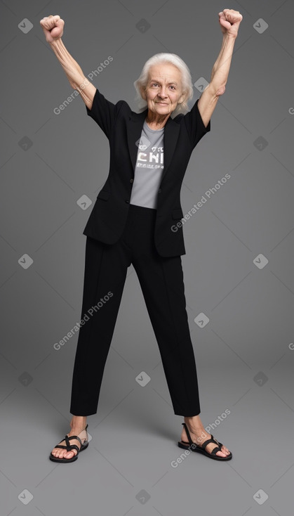 Austrian elderly female with  black hair