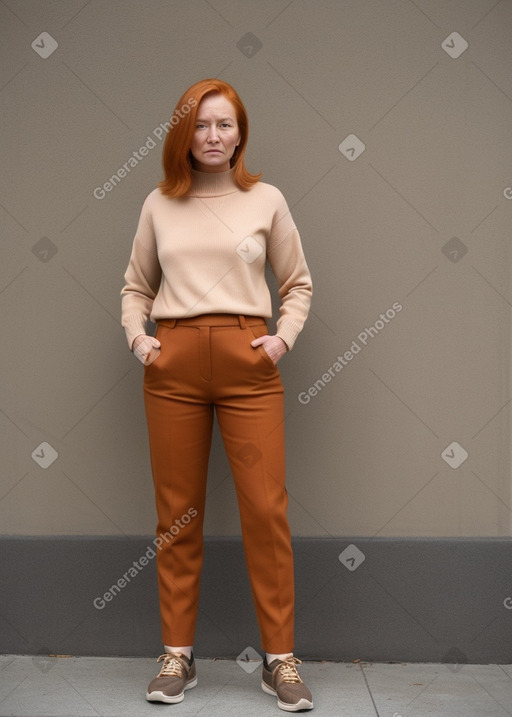 45 years female with  ginger hair