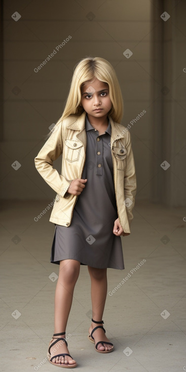 Pakistani child female with  blonde hair