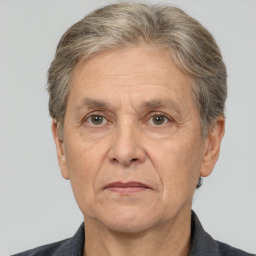 Neutral white middle-aged male with short  brown hair and brown eyes