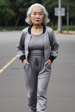 Thai elderly female with  gray hair